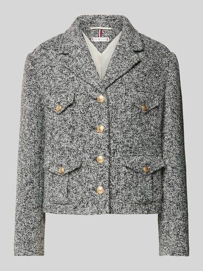 Tommy Hilfiger Blazer in bouclé-look Lichtgrijs - 2