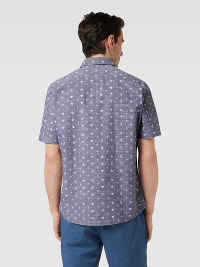 Jake*s Vrijetijdsoverhemd met all-over print Marineblauw - 5