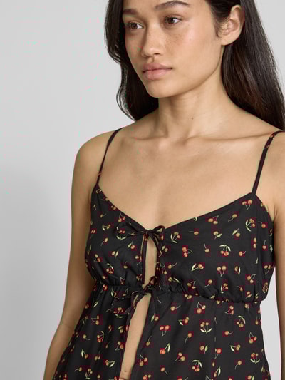 Review Top met vetersluiting Zwart - 3