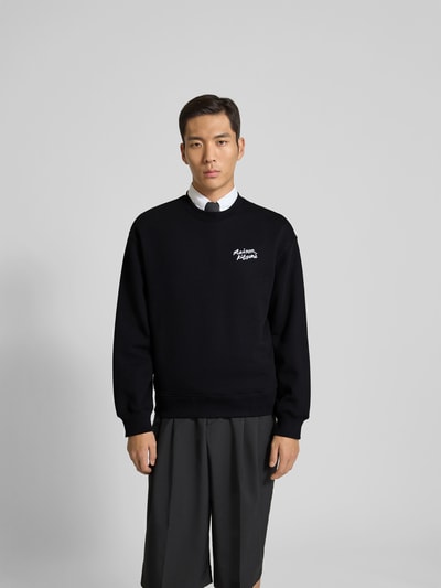 MAISON KITSUNÉ Sweatshirt aus reiner Baumwolle Black 4