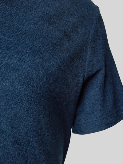 MC2 Saint Barth Slim fit poloshirt met V-hals, model 'JEREMY - TERRY' Marineblauw - 2