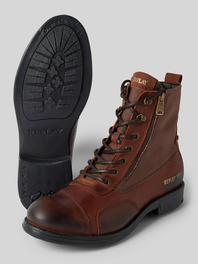 Replay Boots mit Reißverschluss Modell 'PACK BIKER' Cognac 4