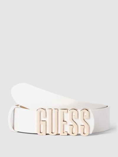 Guess Gürtel mit Label-Zierbesatz Hellgrau 1