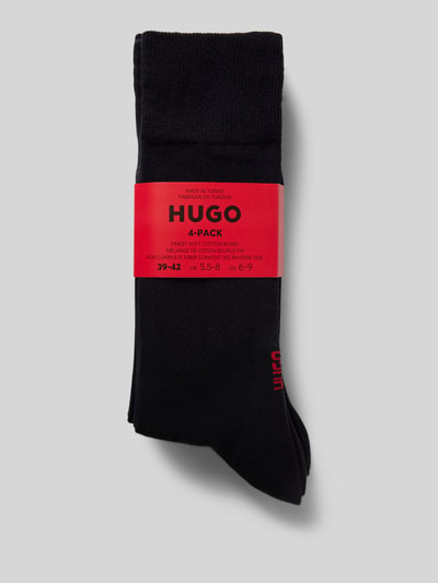 HUGO Socken mit Label-Print im 4er-Pack Black 3