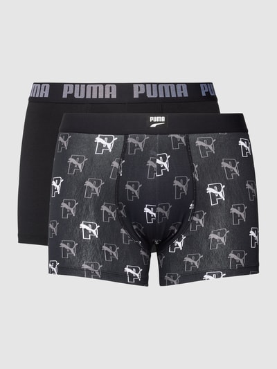 Puma Trunks mit Label-Details im 2er-Pack Black 2