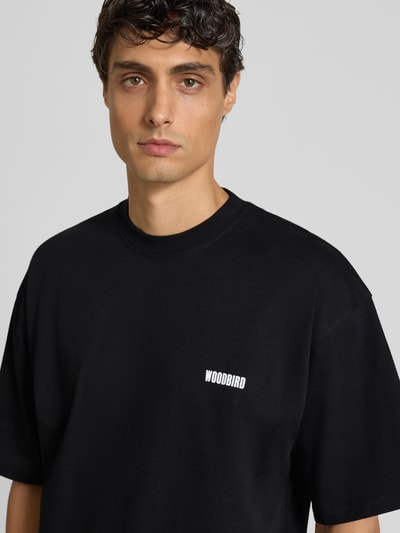 WOODBIRD T-Shirt mit Label-Print Black 3