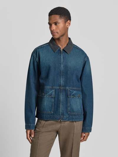 GAP Boxy Fit Jeansjacke mit Reißverschluss Modell 'RONNIE' Jeansblau 4