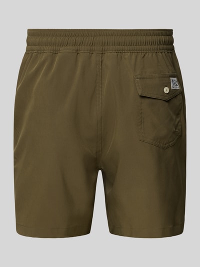 Polo Ralph Lauren Underwear Badeshorts mit Logo-Stitching Modell 'TRAVELER' Oliv 3