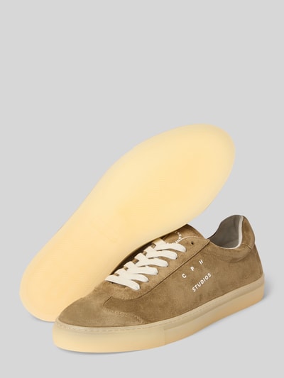 Copenhagen Sneakersy skórzane z nadrukiem logo model 'CPH433M' Szarobrązowy 4