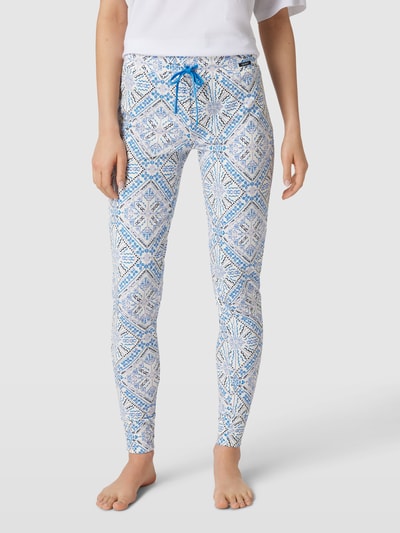 Skiny Pyjama-Hose mit Allover-Muster Hellblau 4