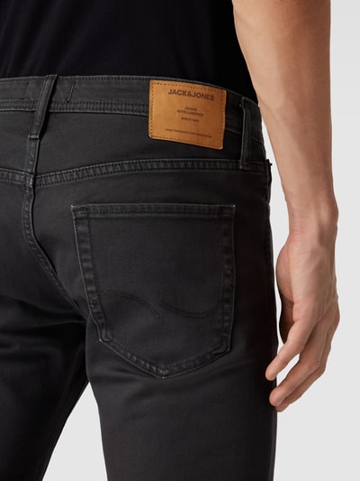 Jack & Jones Slim Fit Jeans mit Stretch-Anteil Modell 'GLENN' Dunkelgrau 3