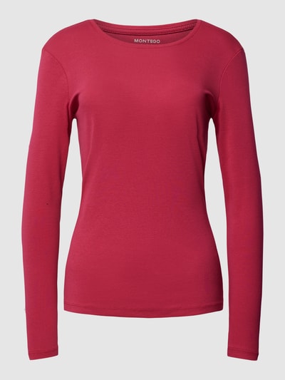 Montego Longsleeve im unifarbenen Design Neon Pink 2