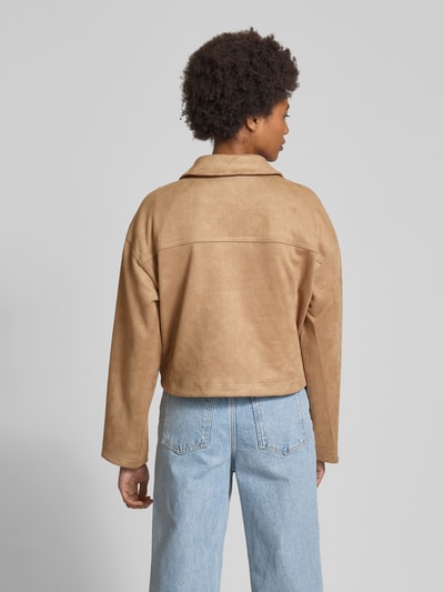 Only Kurtka o kroju oversized z imitacji zamszu model ‘STINA’ Piaskowy 5