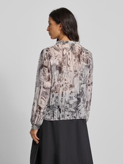 Marc Cain Regular fit blouse met ruches Zand - 5