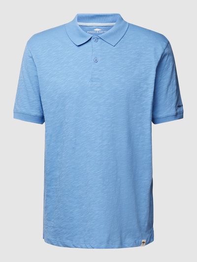 Fynch-Hatton Regular Fit Poloshirt im unifarbenen Design Rauchblau Melange 2