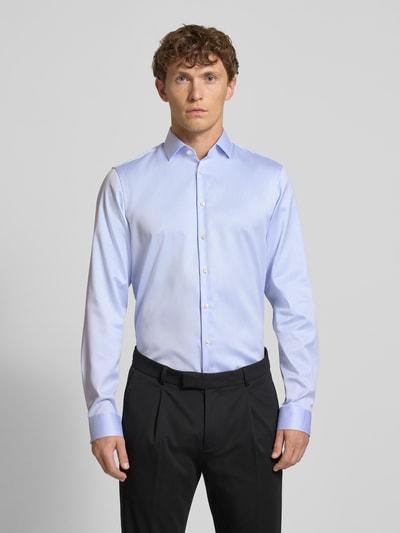 Christian Berg Men Regular fit zakelijk overhemd met kentkraag Bleu - 4