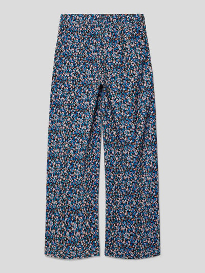 Garcia Stoffen broek met all-over motief, model 'MILFLEUR' Koningsblauw - 3