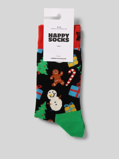 Happy Socks Regular Fit Socken mit Logo-Stitching Modell 'Bring It On' Black 3