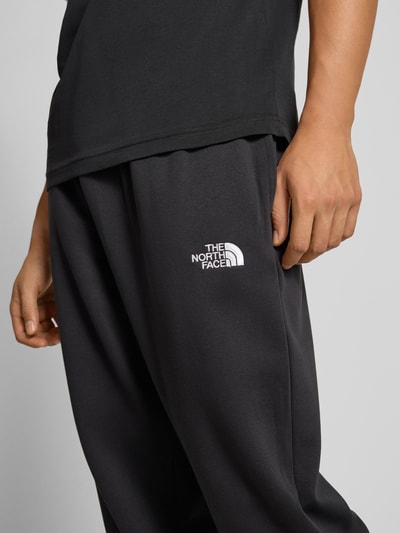 The North Face Regular fit sweatpants met labelstitching Zwart - 3