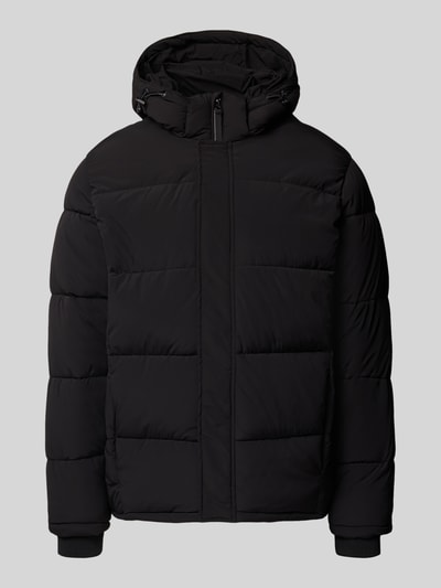Pepe Jeans Regular Fit Steppjacke mit abnehmbarer Kapuze Modell 'JOBIAS' Black 2