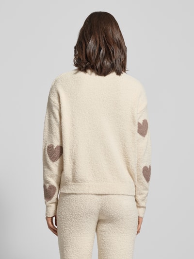 Jake*s Casual Strickpullover im Allover-Look Ecru 5