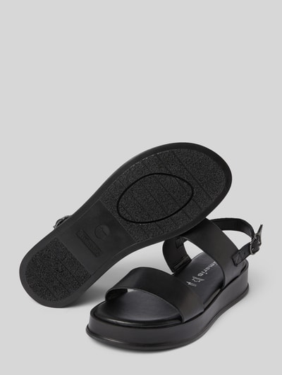 Tamaris Sandały skórzane ze sprzączką Czarny 4