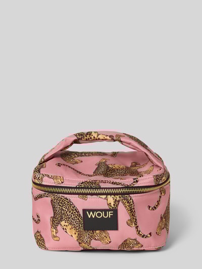 WOUF Kosmetiktasche mit Label-Detail Modell 'Blush' Altrosa 1