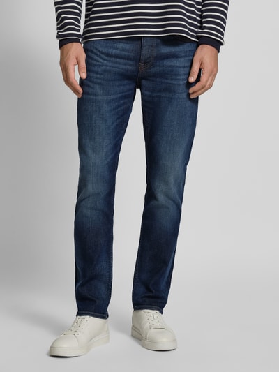 BOSS Orange Jeansy o kroju slim fit z mieszanki bawełny model ‘DELAWARE BO’ Niebieski 4