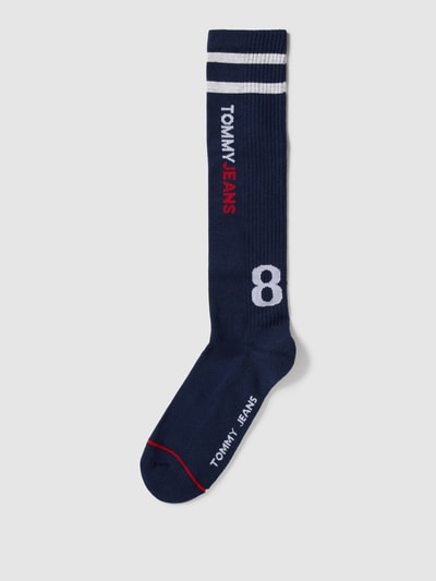 Tommy Jeans Socken mit Kontraststreifen Modell 'KNEEHIGH' Dunkelblau 1