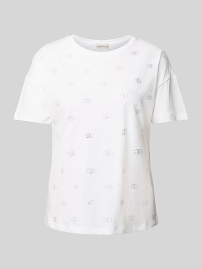 Liu Jo White T-shirt met geribde ronde hals Wit - 2