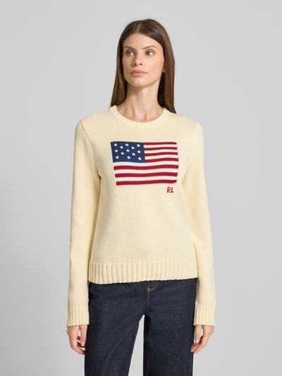 Polo Ralph Lauren Strickpullover mit Motiv-Stitching Offwhite 4