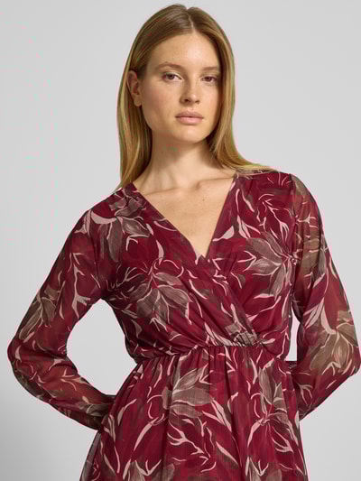 ZABAIONE Jurk met all-over bloemenprint, model 'Abrill' Bordeaux - 3