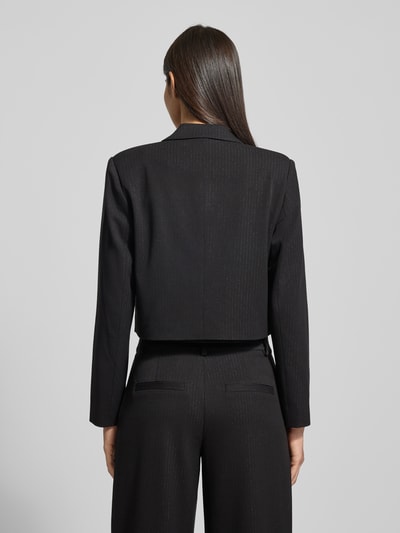 My Essential Wardrobe Żakiet krótki z kołnierzem z połami model ‘Reece’ Czarny 5