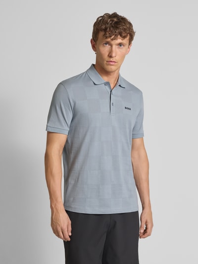 BOSS Green Regular Fit Poloshirt aus reiner Baumwolle Dunkelgrau 4
