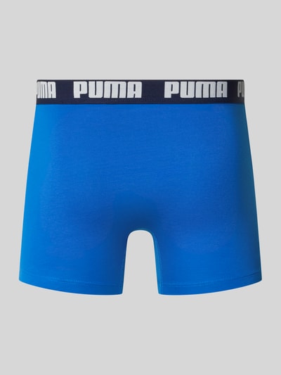 Produktfoto, Slim Fit Boxershorts aus Baumwoll-Mix im 2er-Pack Modell 'EVERDAY' von PUMA in kräftigem Blau vor grauem Hintergrund, Herren Boxershorts von PUMA