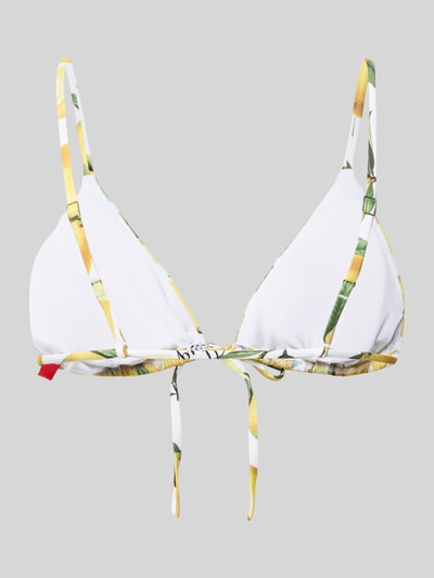 HUGO Bikini-Oberteil mit Allover-Muster Modell 'FANCY_TRIANGLE' GELB 3