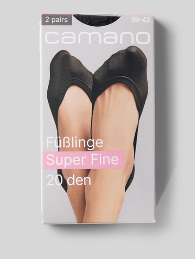 camano Füßlinge mit elastischem Bund im 2er-Pack Black 2