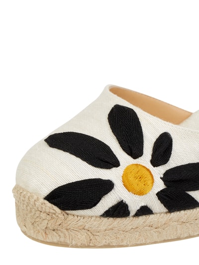 Castañer Wedges mit Stickerei Offwhite 2