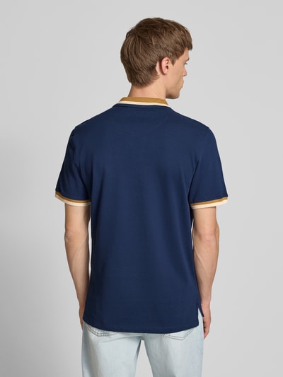 Blend Regular fit poloshirt met V-hals, model 'Evo' Marineblauw - 5