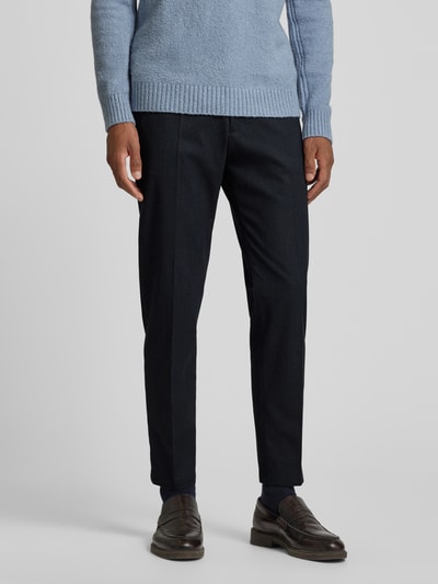 Drykorn Slim fit pantalon met steekzakken, model 'Ajend' Marineblauw - 4