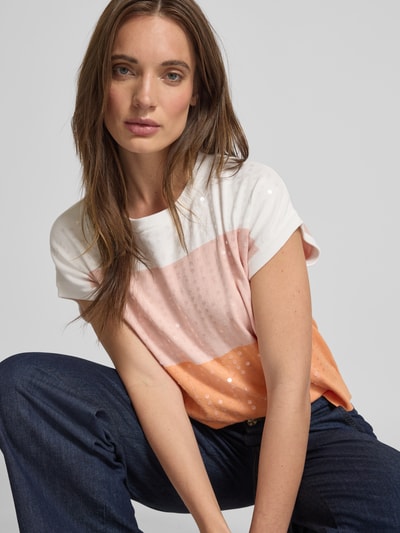 More & More Strickpullover mit gerippten Abschlüssen Apricot 3