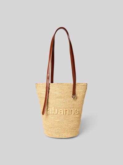 Rabanne Tote Bag mit Label-Detail Beige 2