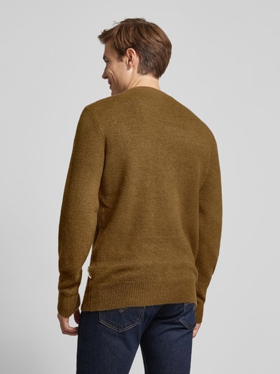 Casual Friday Gebreide pullover met ribboorden, model 'Karl' Olijfgroen - 5