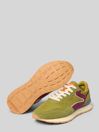 Produktfoto, Sneaker aus Leder-Mix mit Logo-Detail Modell 'City' von HOFF, grün, bordeaux, orange, mehrfarbig, profilierte Sohle, Damen Sneaker