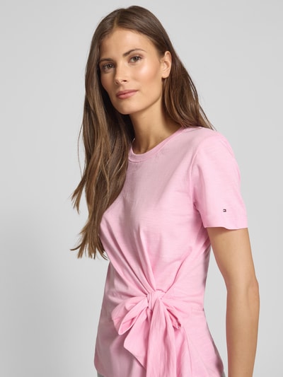 Tommy Hilfiger  Regular Fit T-Shirt aus reiner Baumwolle Pink 3