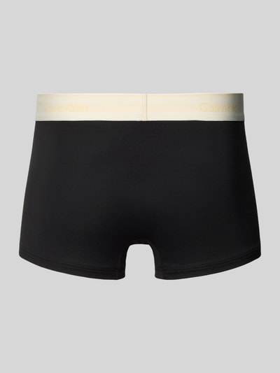 Produktfoto, Trunks im 5er-Pack mit Elastischer-Logo-Bund von Calvin Klein Underwear aus Baumwoll-Mix mit Stretch-Anteil, Schwarz-Beige.