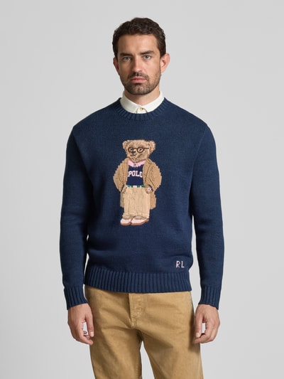 Polo Ralph Lauren Strickpullover aus Leinen-Baumwoll-Mix mit Kaschmir-Anteil Marine 4