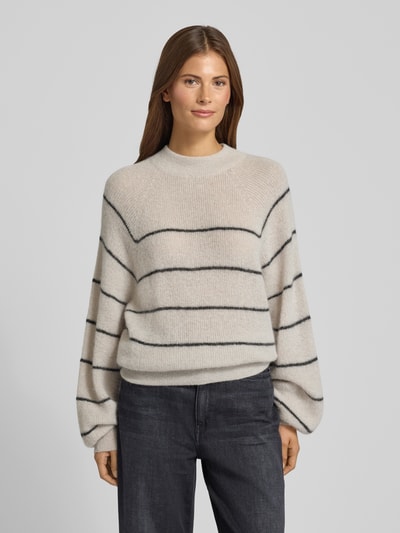 Drykorn Sweter z dzianiny o kroju oversized ze stójką model ‘LARELY’ Piaskowy 4