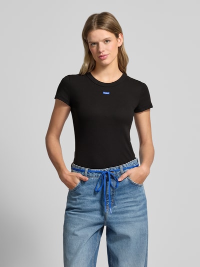 Hugo Blue T-Shirt mit Label-Detail Black 4