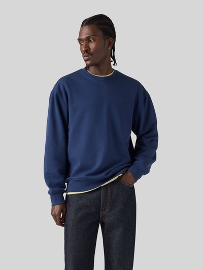 Levi's® Relaxed Fit Sweatshirt aus Baumwoll-Mix Modell 'NAVAL' Marine 4